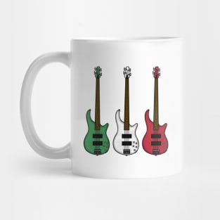 Bass Guitar Italian Flag Bassist Musician Italy Mug